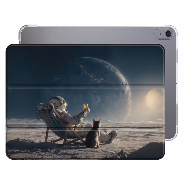 iPad hoes - Maan - Kat - Astronaut - Ruimte — 1