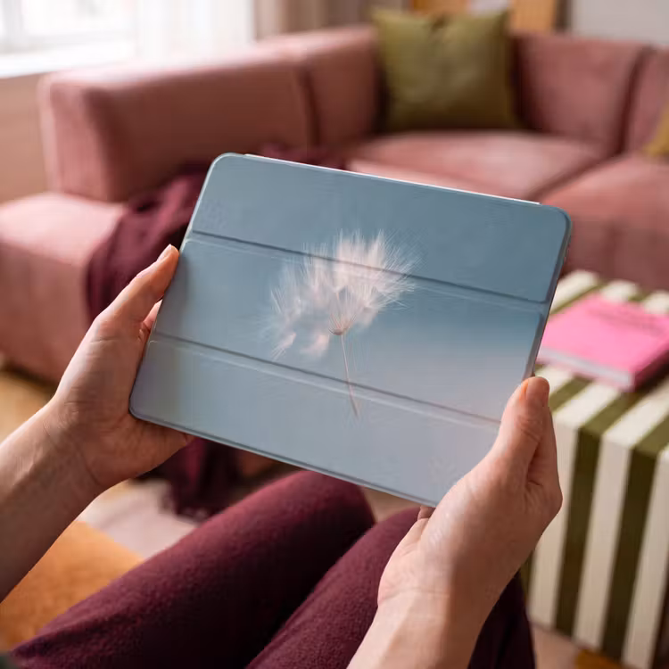 iPad hoes - Paardenbloempluisje - Blauw - Lucht — 4