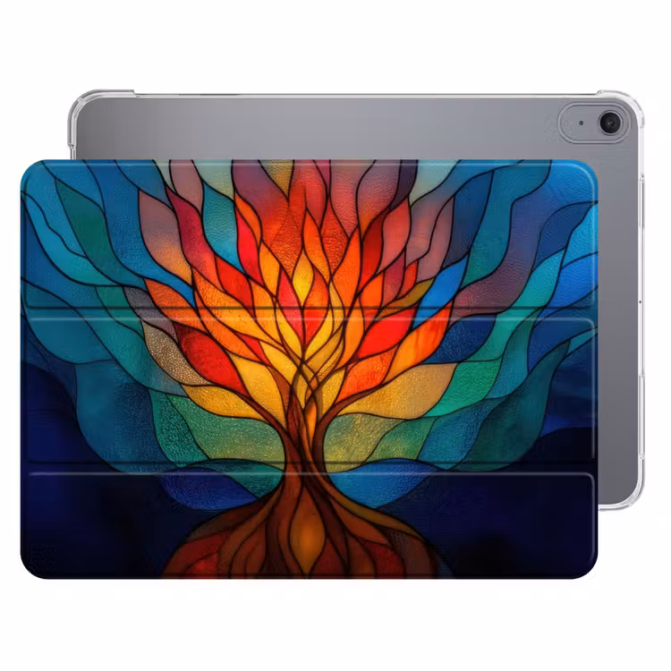 iPad hoes - Sierglas - Boom - Rood - Vlakken — 1