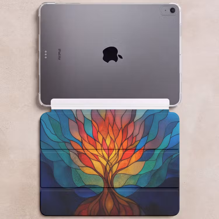 iPad hoes - Sierglas - Boom - Rood - Vlakken — 6