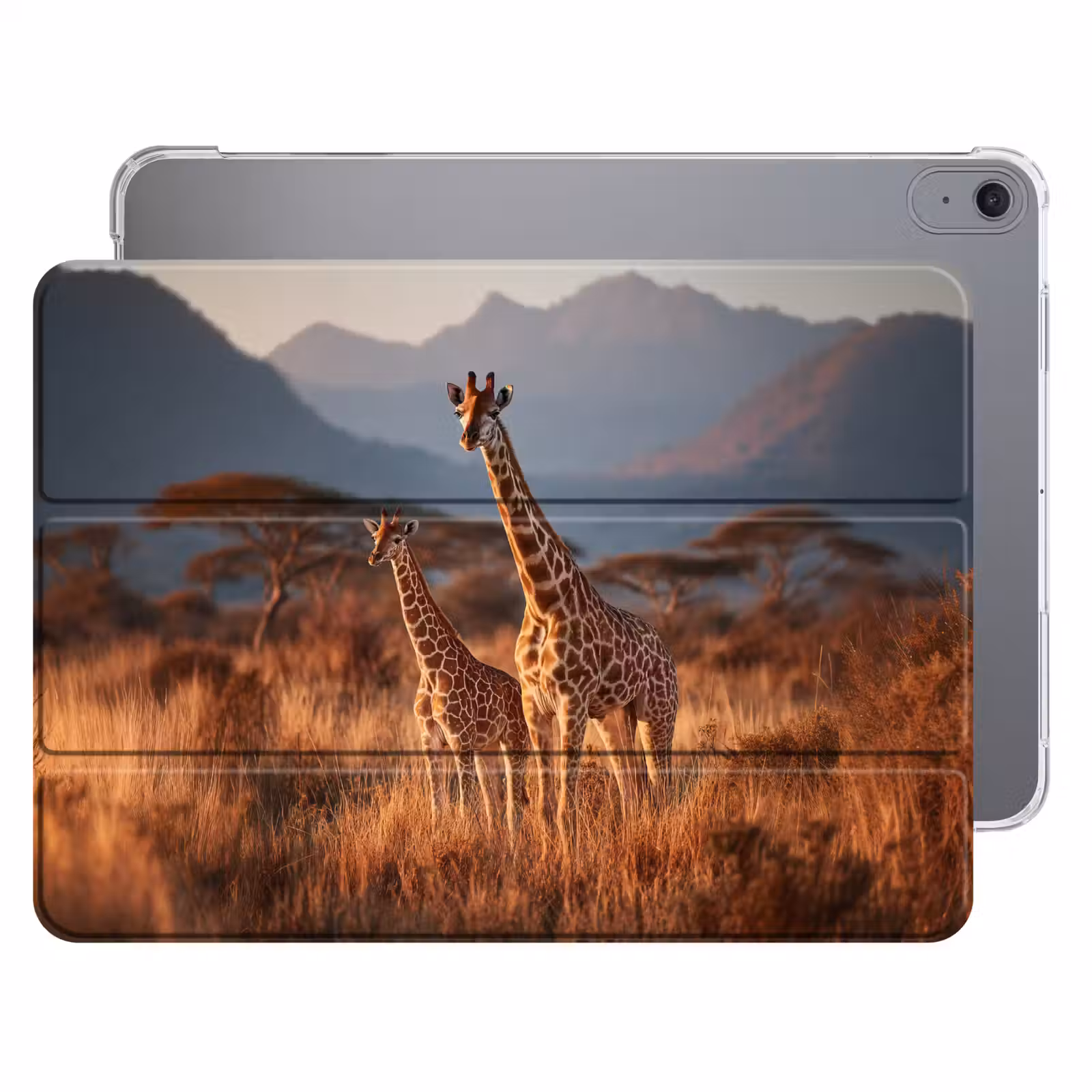 iPad hoes - Giraffen - Hoog gras - Acaciabomen — 1