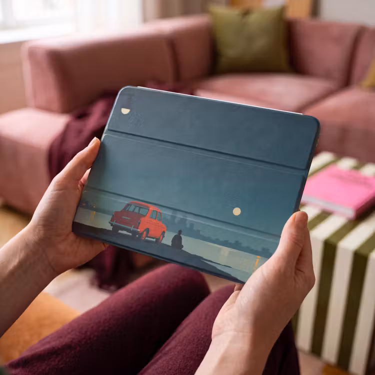 iPad hoes - Auto - Volle maan - Uitkijkend over water — 4