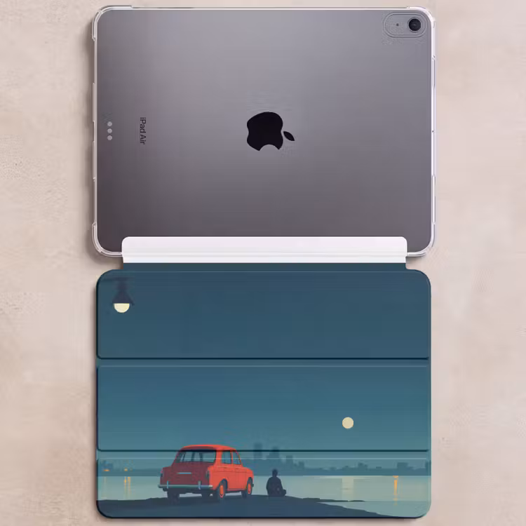 iPad hoes - Auto - Volle maan - Uitkijkend over water — 6