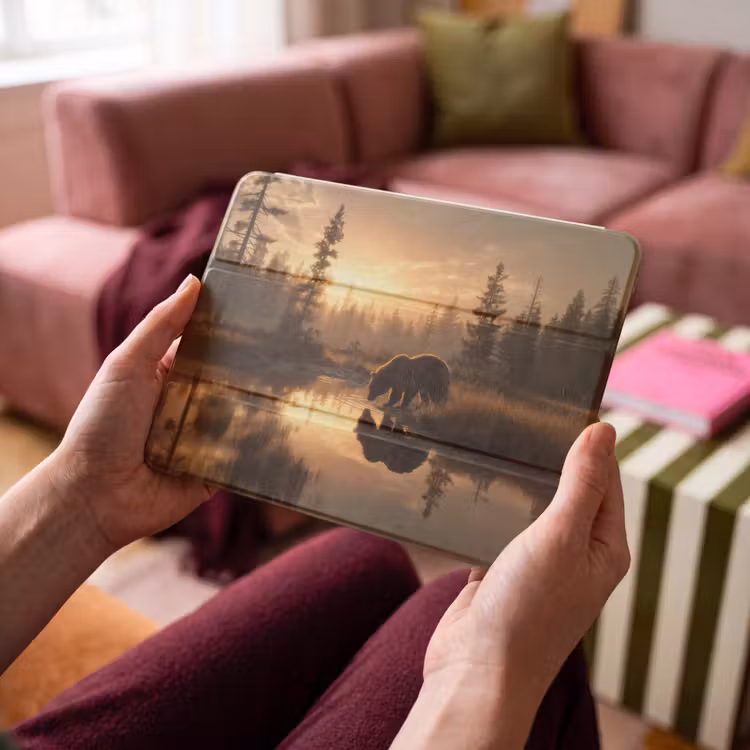 iPad hoes - Beer - water - Bos - Ochtendlicht — 4