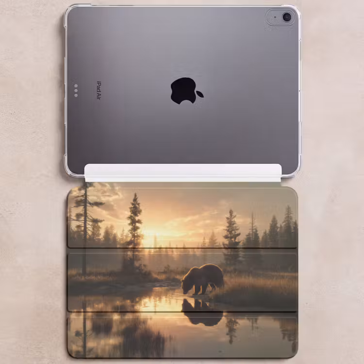 iPad hoes - Beer - water - Bos - Ochtendlicht — 6