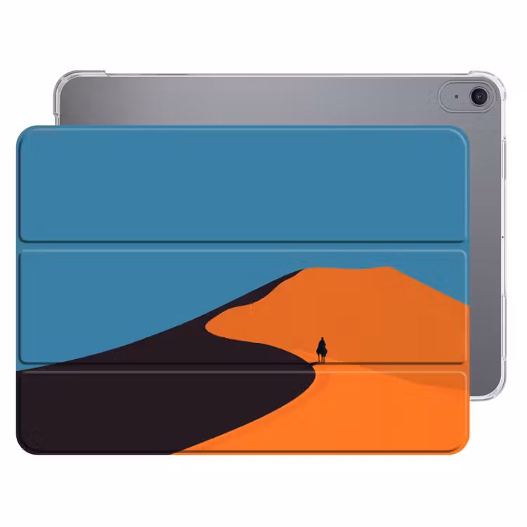 iPad hoes - Feloranje duinen - Schaduw - Lege hemel — 1