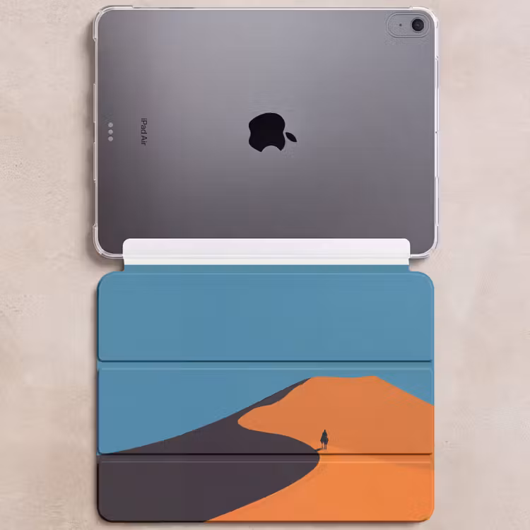 iPad hoes - Feloranje duinen - Schaduw - Lege hemel — 6