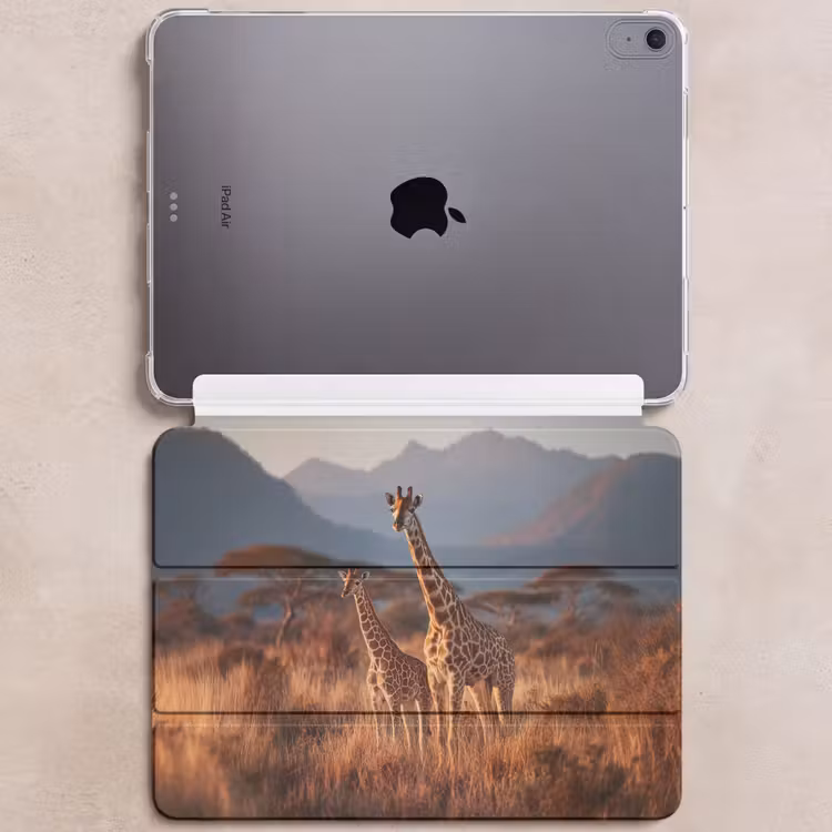 iPad hoes - Giraffen - Hoog gras - Acaciabomen — 6