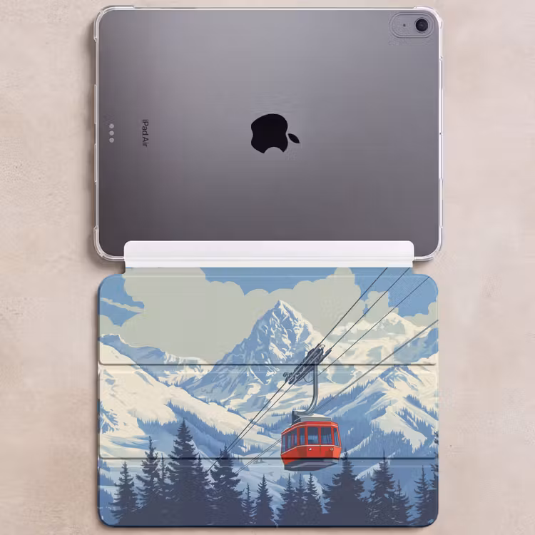 iPad hoes - Kabelbaan - Sneeuw - Berglandschap — 6