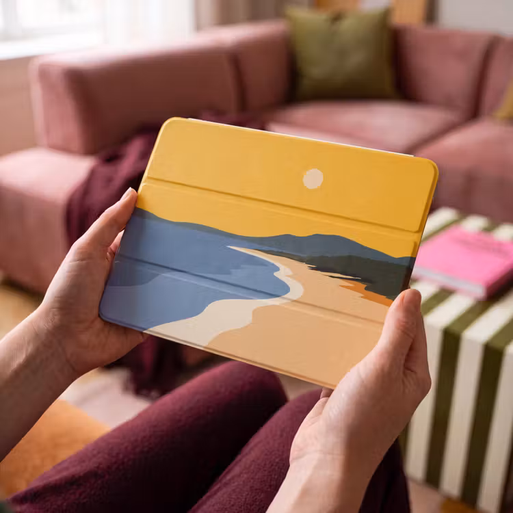 iPad hoes - Kustlijn - Oranje lucht - Begroeiing — 4