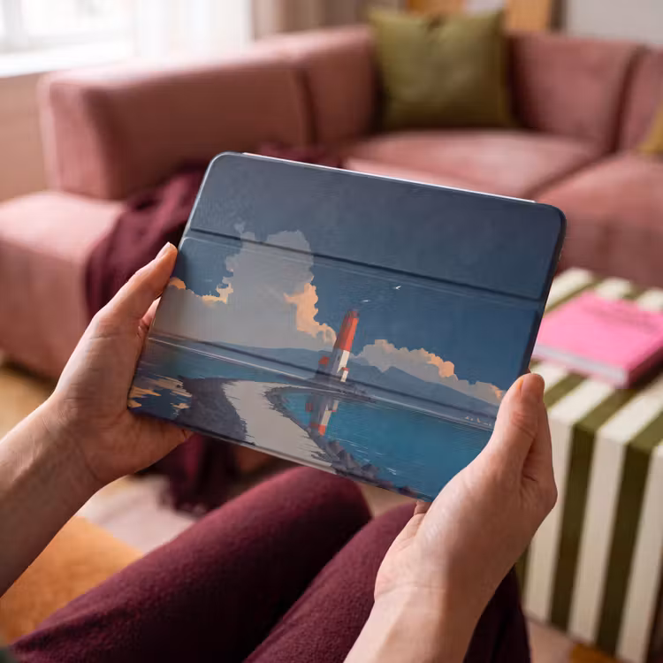 iPad hoes - Vuurtoren - Zee - Wolken — 4