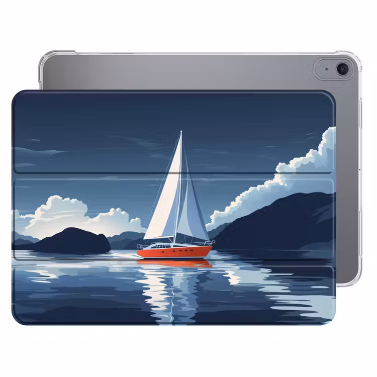 iPad hoes - Zeilboot - Donkere bergen - Stilte — 1