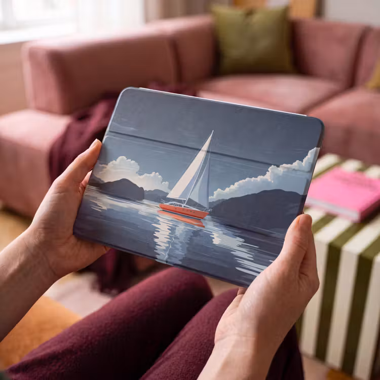 iPad hoes - Zeilboot - Donkere bergen - Stilte — 4