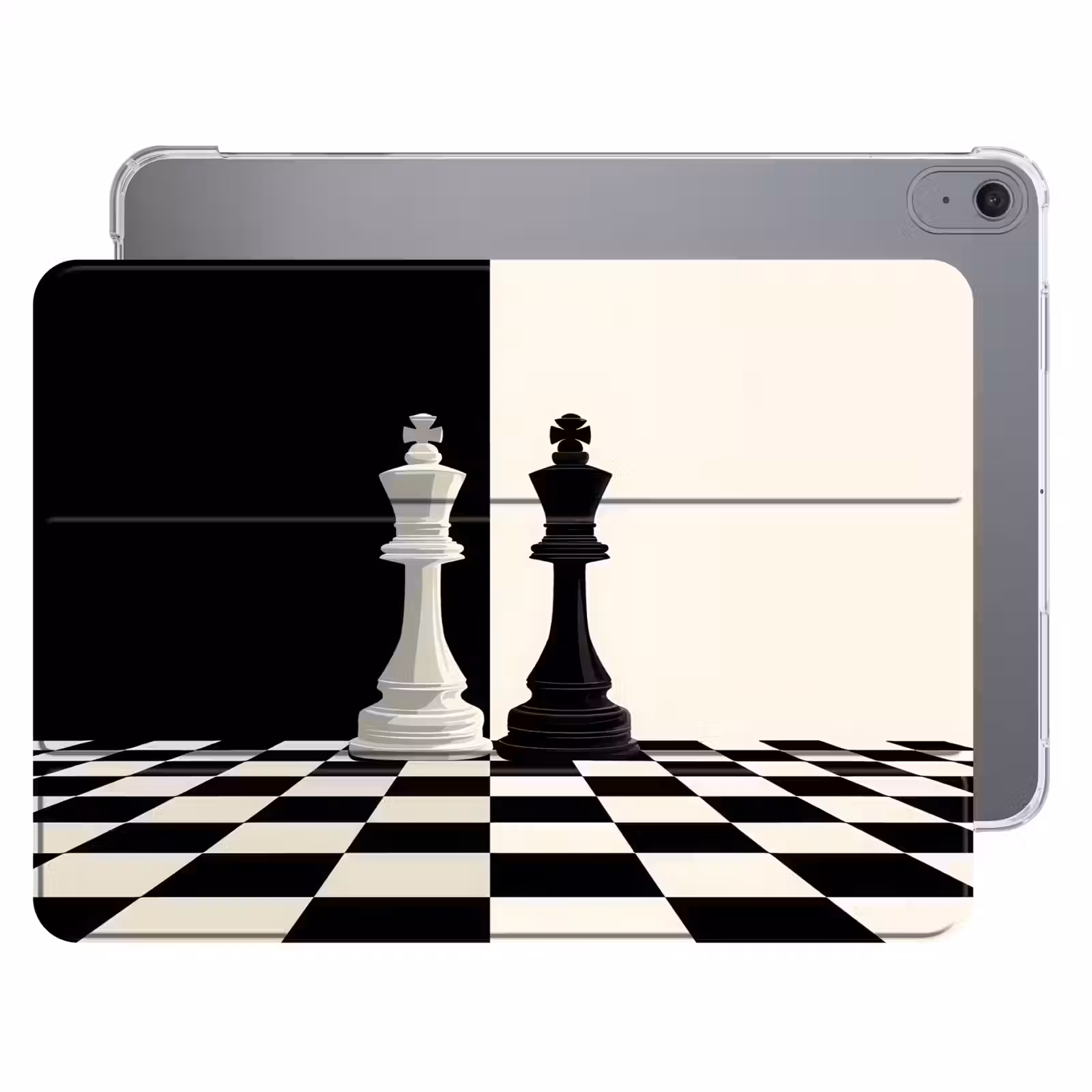 iPad hoes - Schaakstukken - Koning - Geblokt - Zwart — 1