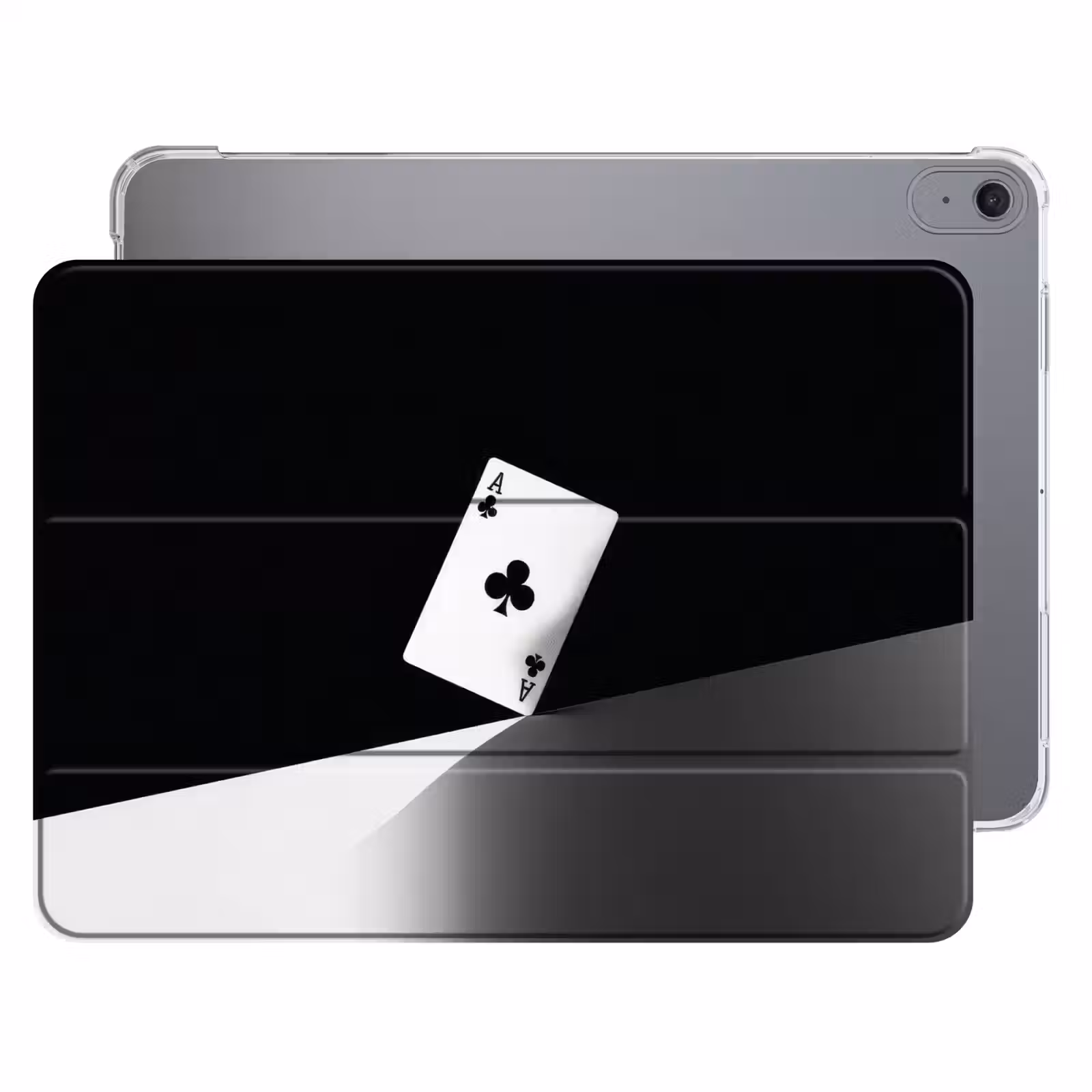 iPad hoes - Speelkaart - Klaver - Abstract - Zwart — 1