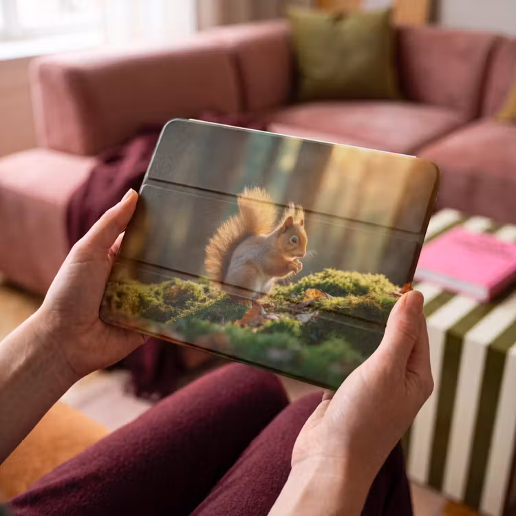 iPad hoes - Eekhoorn - Nootje - Gras — 4