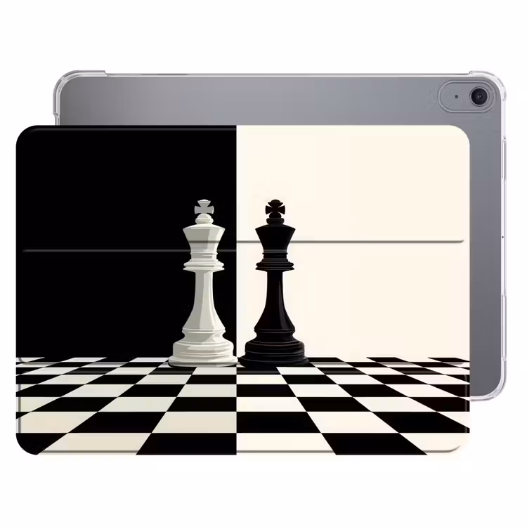 iPad hoes - Schaakstukken - Koning - Geblokt - Zwart — 1