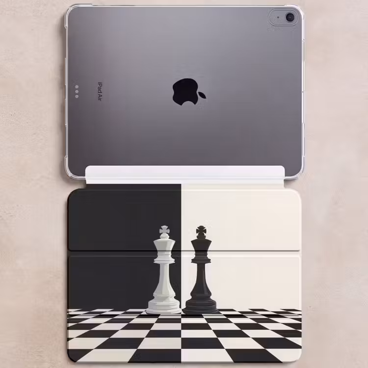 iPad hoes - Schaakstukken - Koning - Geblokt - Zwart — 6