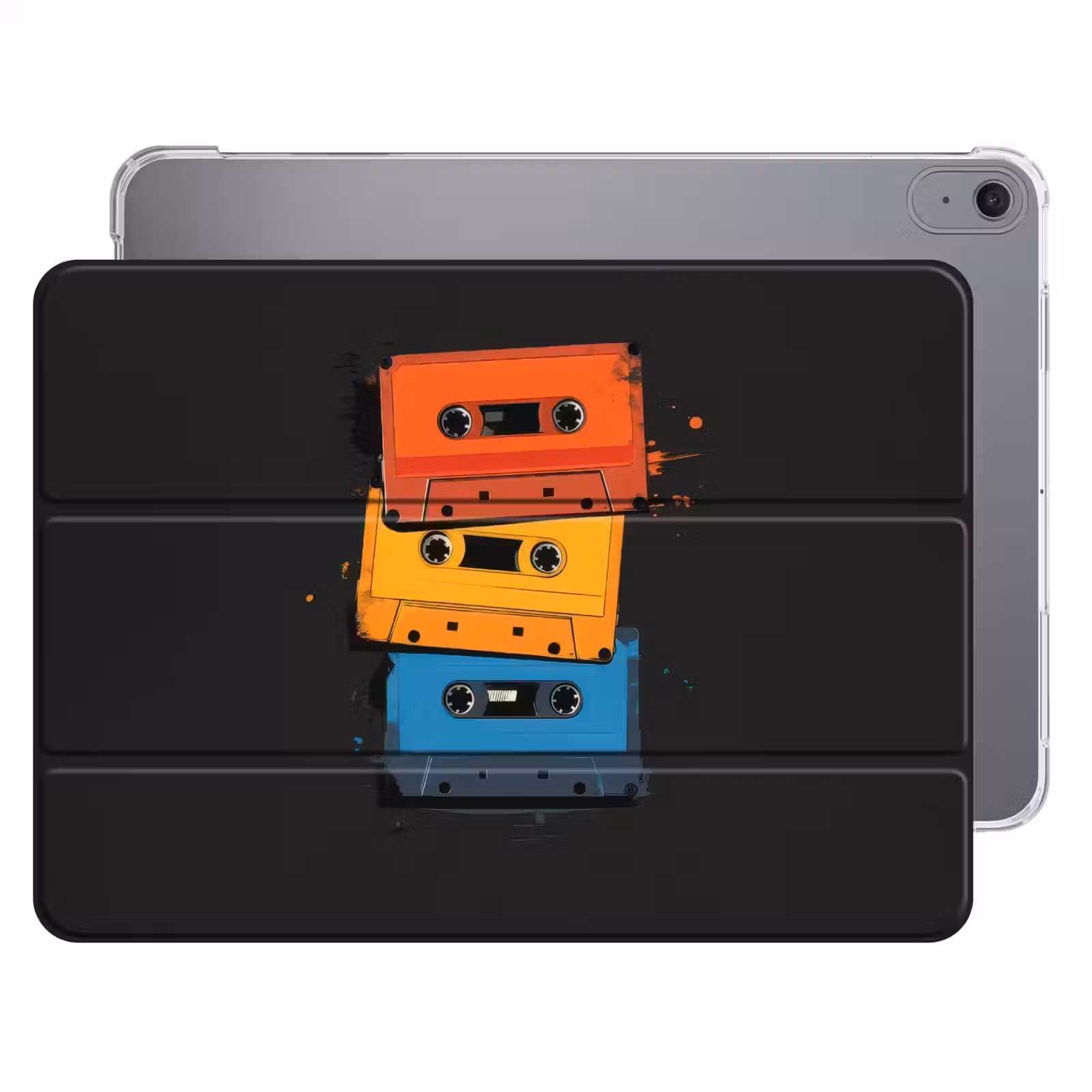 iPad hoes - Cassettes - Kleurrijk - Verfspatten — 1