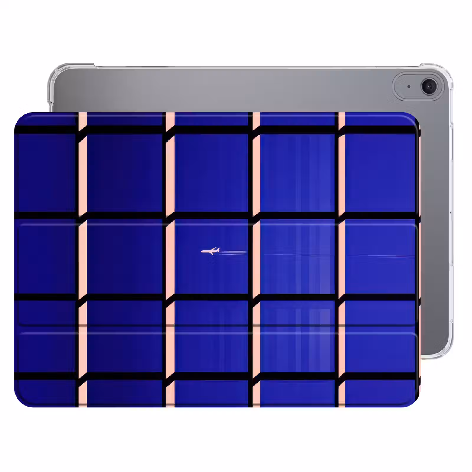 iPad hoes - Vliegtuig - Ruiten - Blauw - Rechthoekig — 1