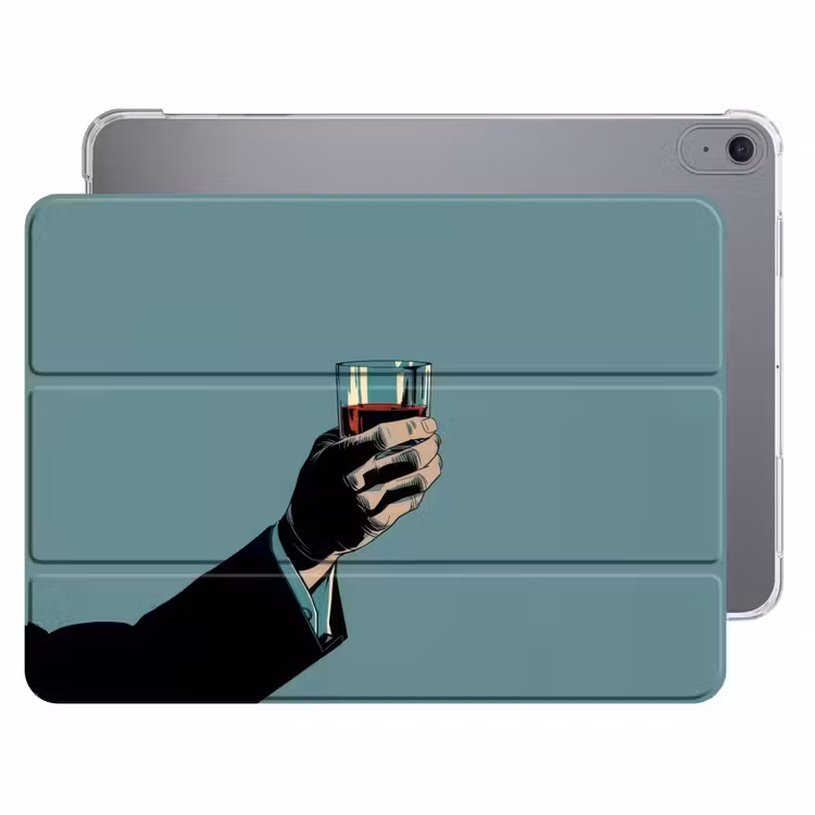 iPad hoes - Arm - Glas - Pak - Blauw — 1