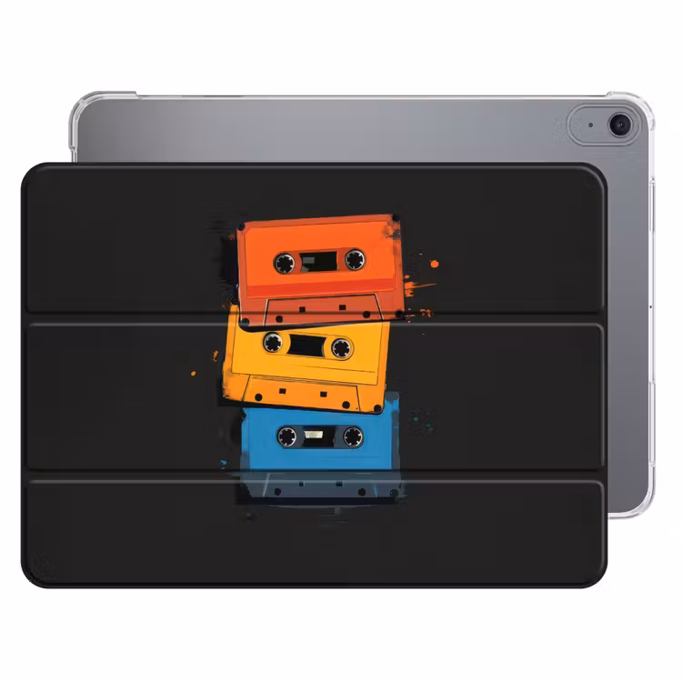 iPad hoes - Cassettes - Kleurrijk - Verfspatten — 1