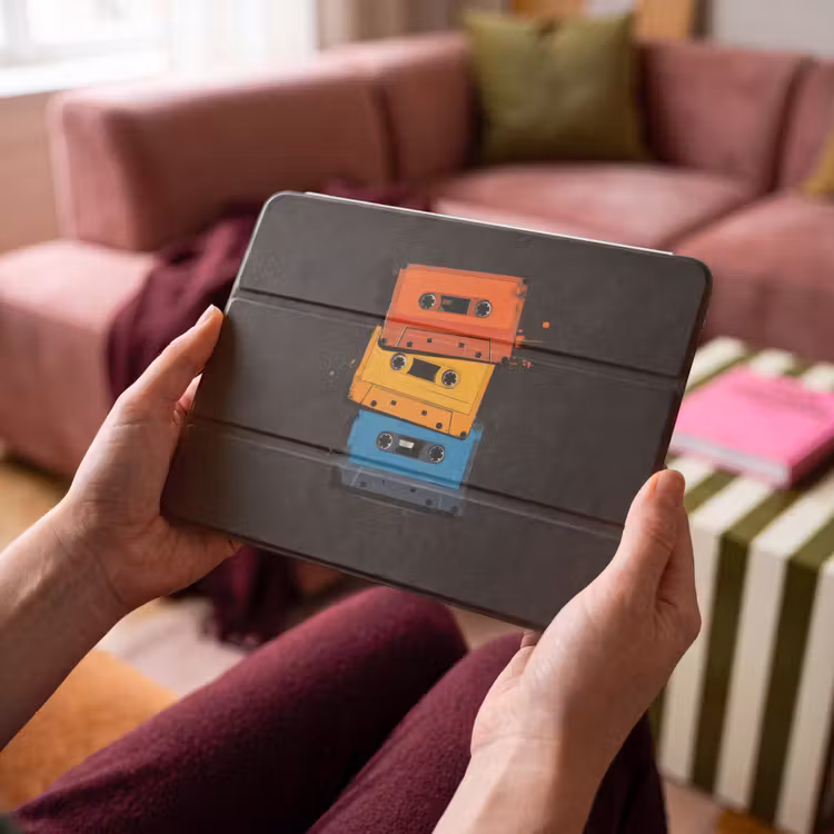 iPad hoes - Cassettes - Kleurrijk - Verfspatten — 4
