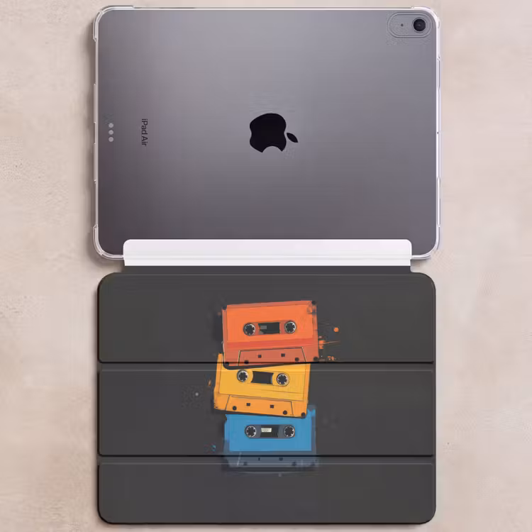 iPad hoes - Cassettes - Kleurrijk - Verfspatten — 6