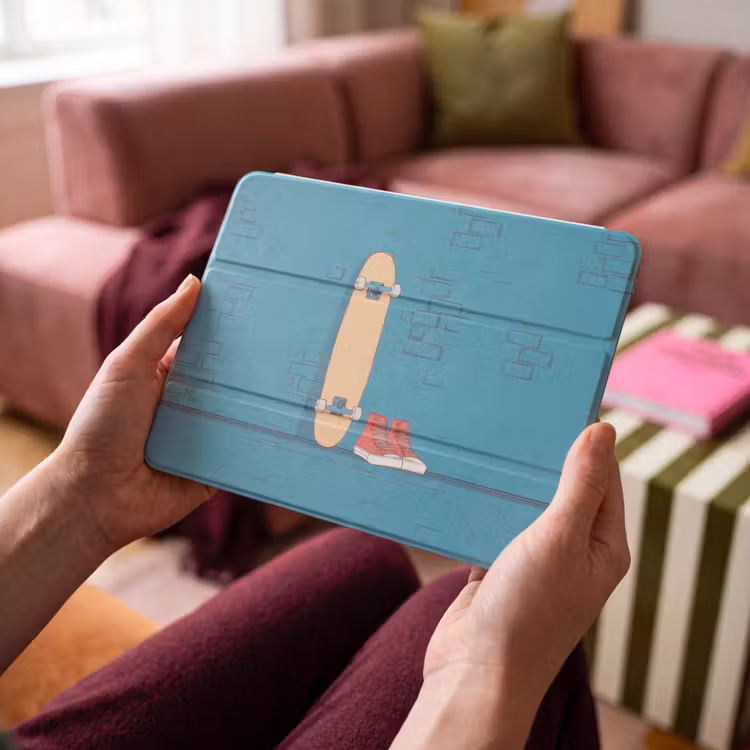 iPad hoes - Skateboard - Gympen - Rood - Minimalistisch — 4