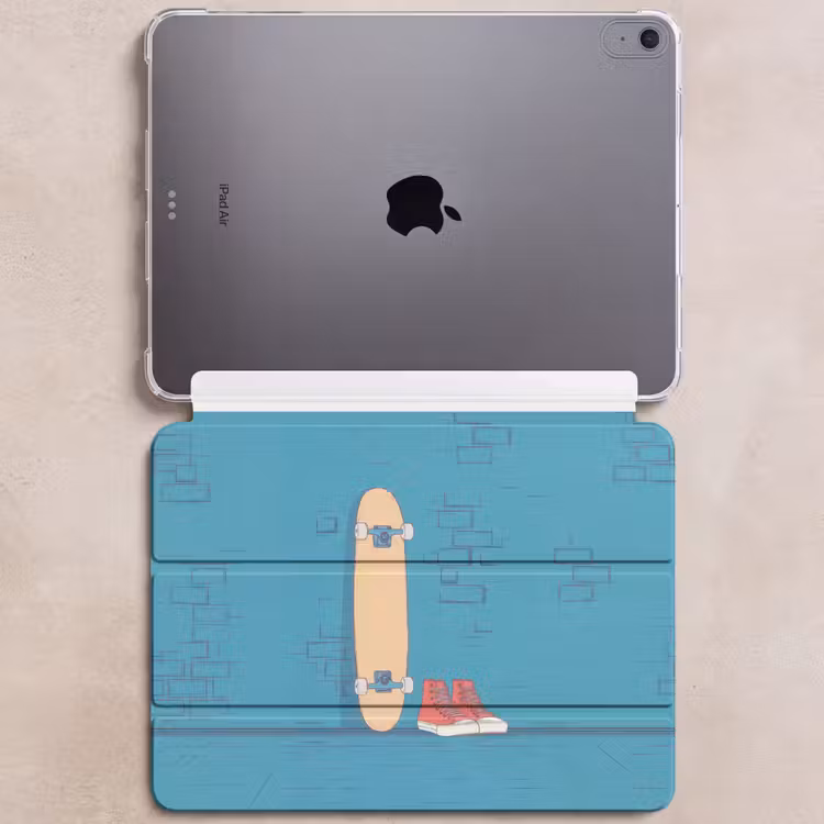 iPad hoes - Skateboard - Gympen - Rood - Minimalistisch — 6