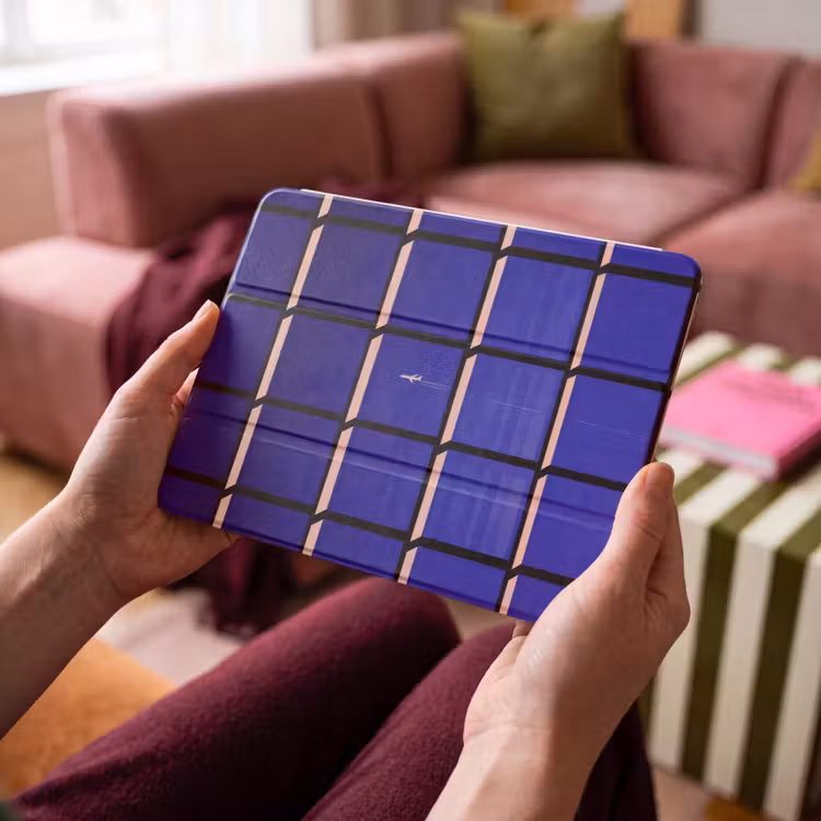 iPad hoes - Vliegtuig - Ruiten - Blauw - Rechthoekig — 4