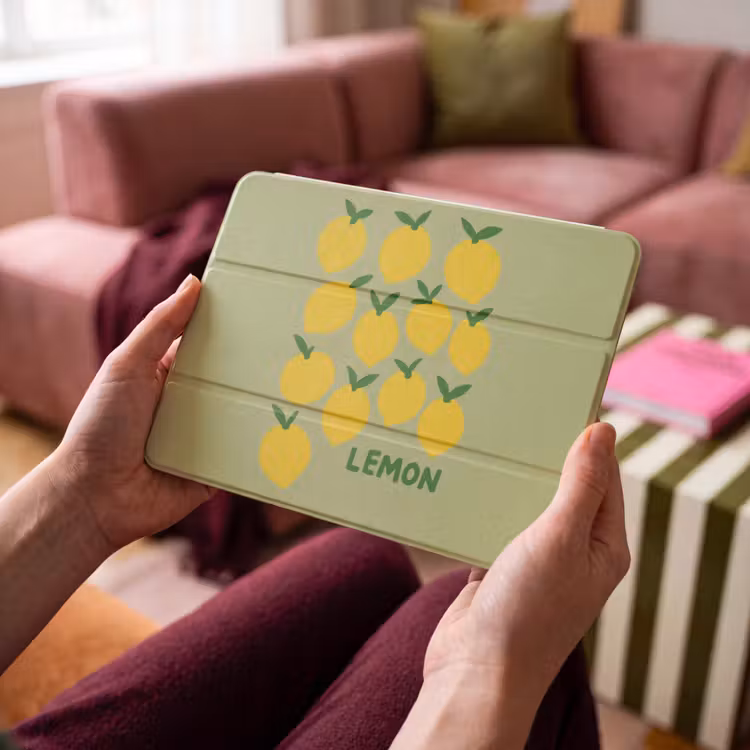 iPad hoes - Citroenen - Blaadjes - Geel - Patroon — 4
