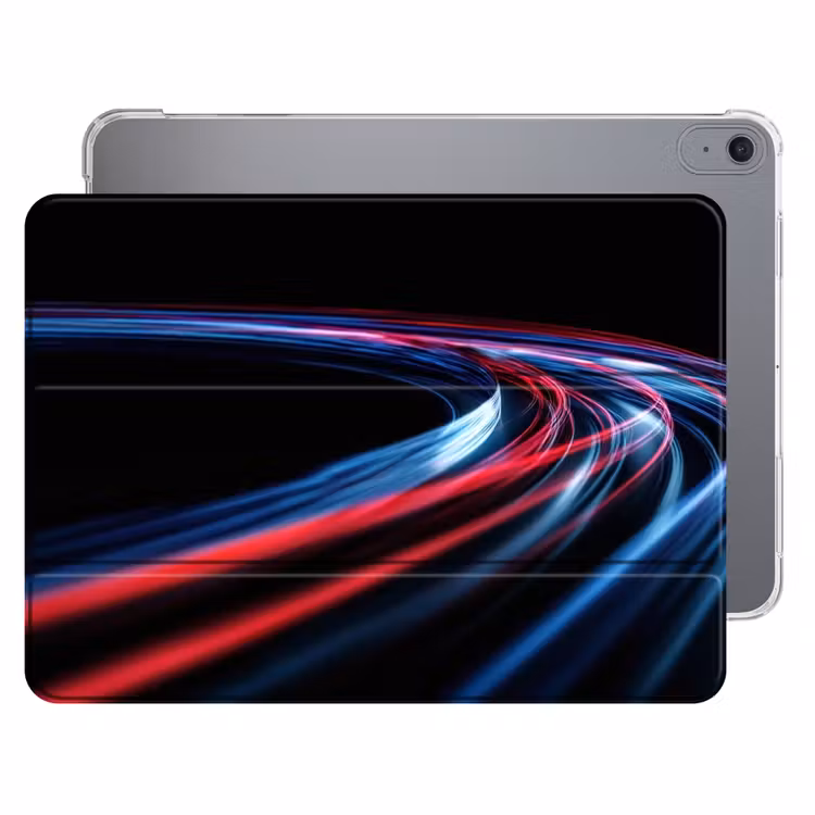 iPad hoes - Gaming - Lichtbanen - Golvend - Rood — 1