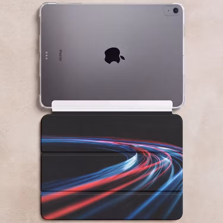 iPad hoes - Gaming - Lichtbanen - Golvend - Rood — 6
