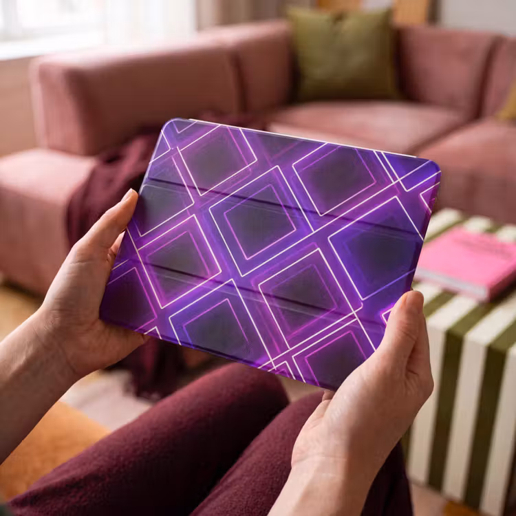 iPad hoes - Gaming - Ruiten - Neon - Paars — 4