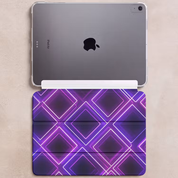 iPad hoes - Gaming - Ruiten - Neon - Paars — 6