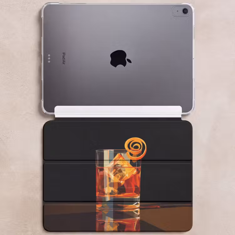 iPad hoes - Glas - Ijsblokjes - Drinken - Bruin — 6