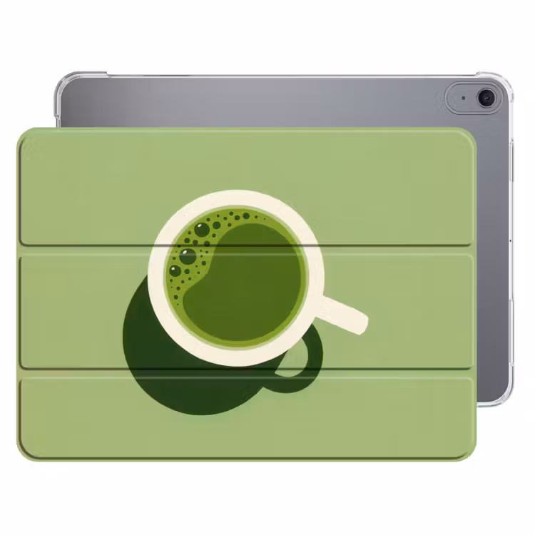 iPad hoes - Minimalistisch - Kopjes - Matcha -Groen — 1