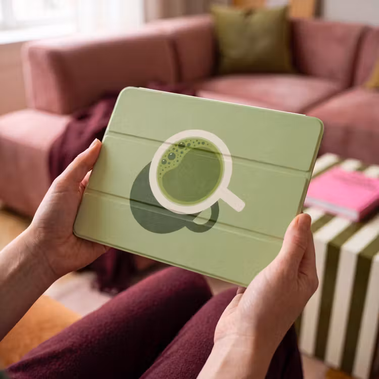 iPad hoes - Minimalistisch - Kopjes - Matcha -Groen — 4
