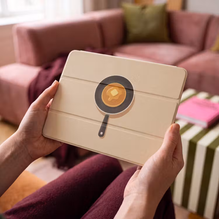 iPad hoes - Pannenkoek - Koekenpan - Boter - Minimalistisch — 4