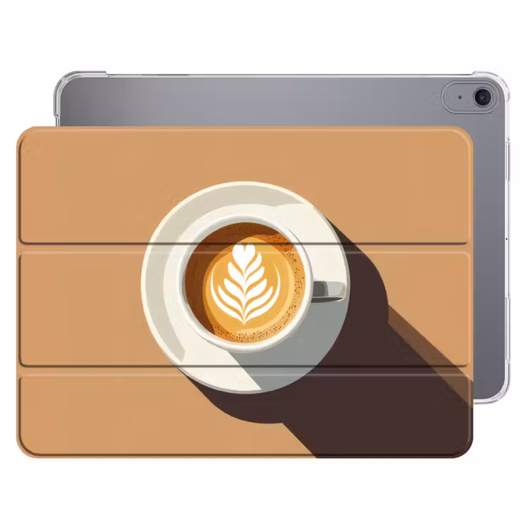 iPad hoes - Cappuccino - Kop - Schotel - Minimalitisch — 1