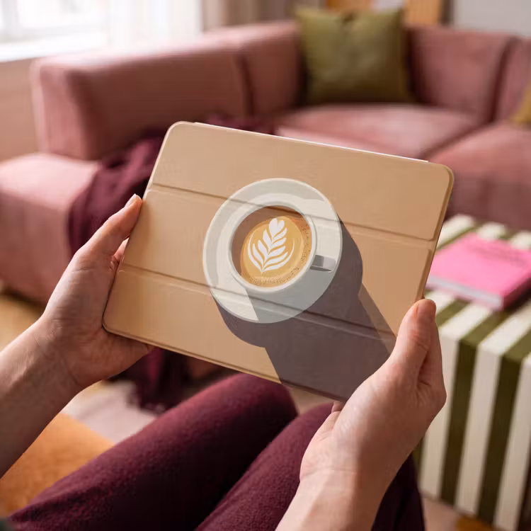 iPad hoes - Cappuccino - Kop - Schotel - Minimalitisch — 4