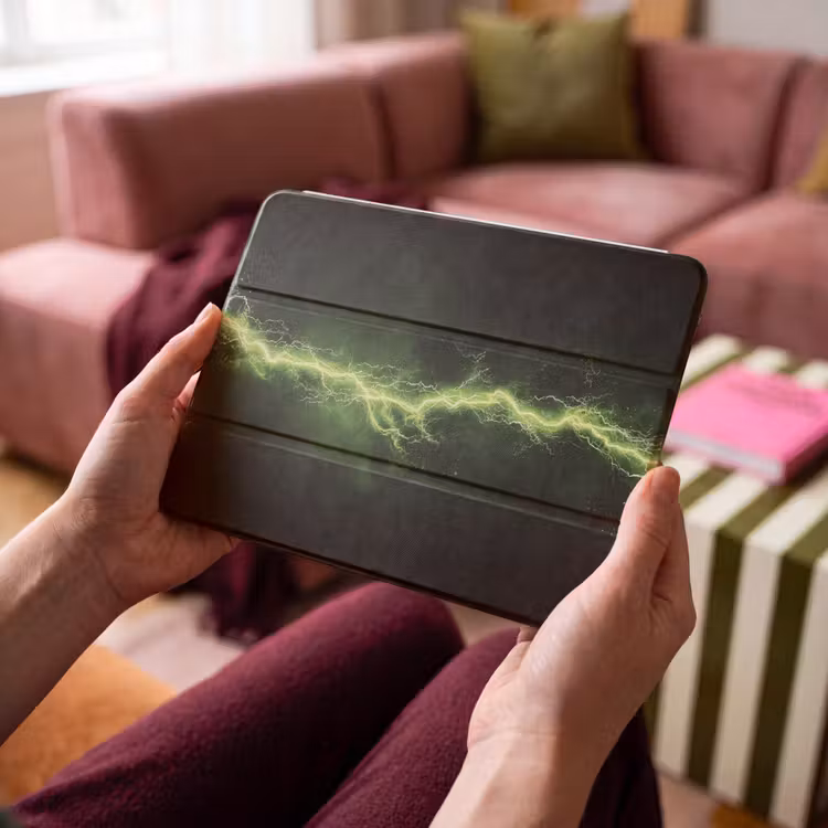 iPad hoes - Gaming - Elektriciteit - Lijn - Vonken - Groen — 4