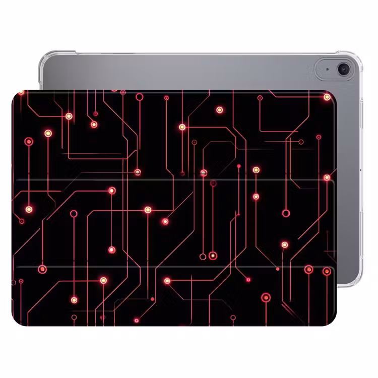 iPad hoes - Gaming - Lijnen - Netwerk - Stippen - Rood — 1