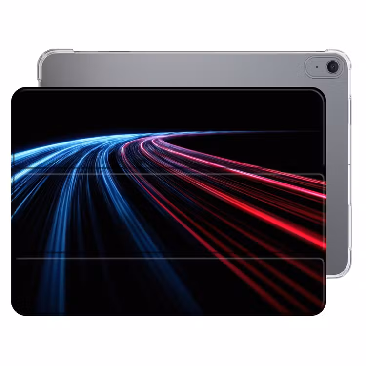 iPad hoes - Gaming - Strepen - Gebogen - Blauw — 1