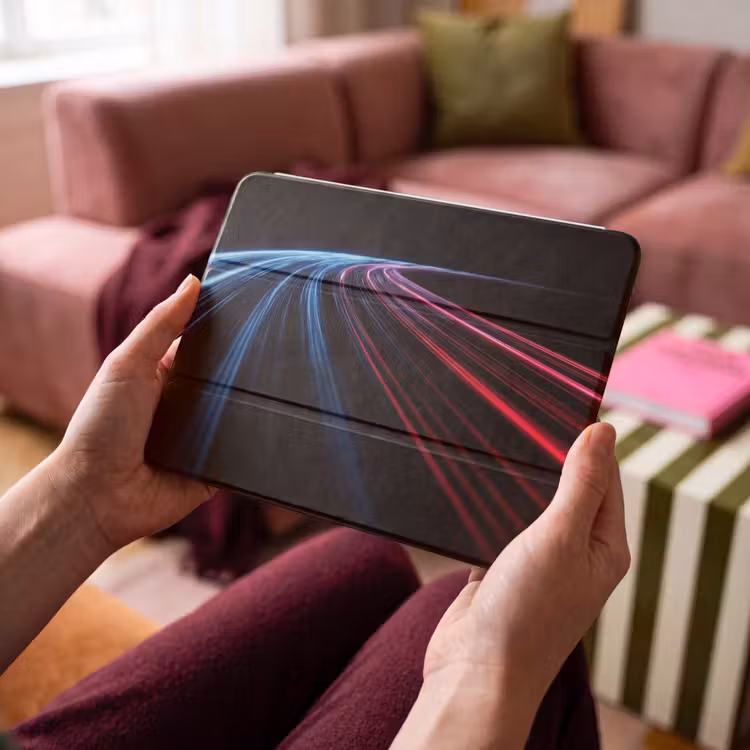 iPad hoes - Gaming - Strepen - Gebogen - Blauw — 4