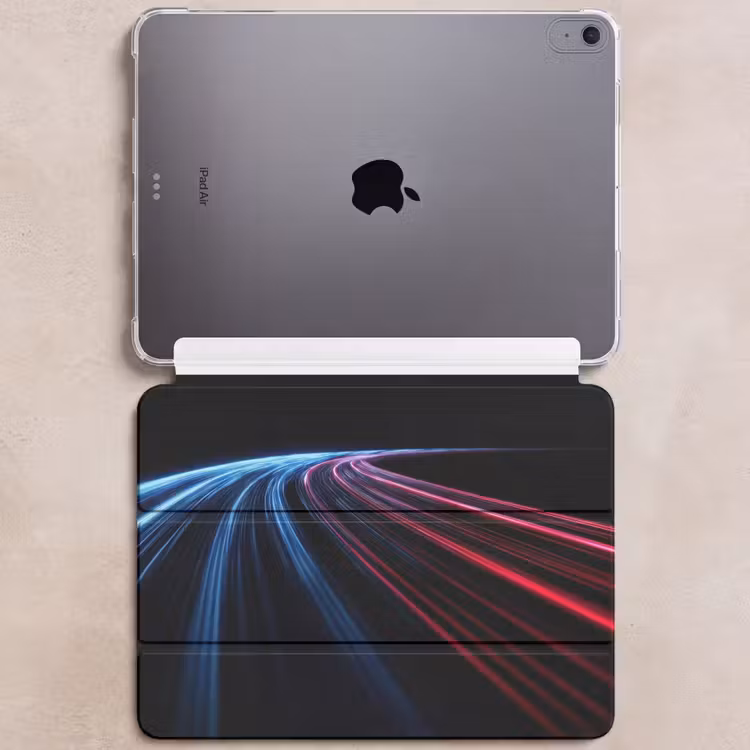 iPad hoes - Gaming - Strepen - Gebogen - Blauw — 6