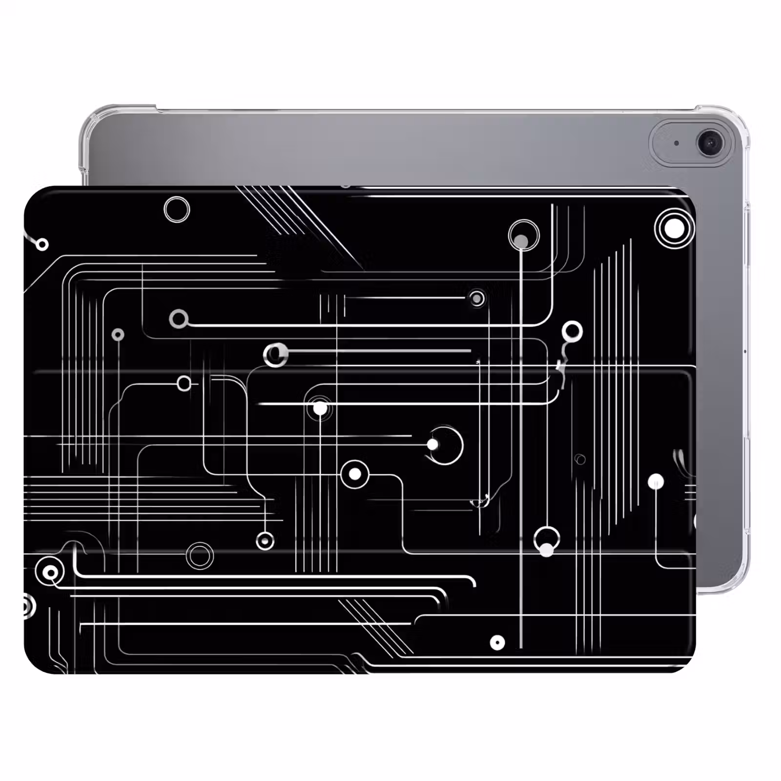 iPad hoes - Gaming - Abstract - Lijnen - Rondjes - Zwart — 1