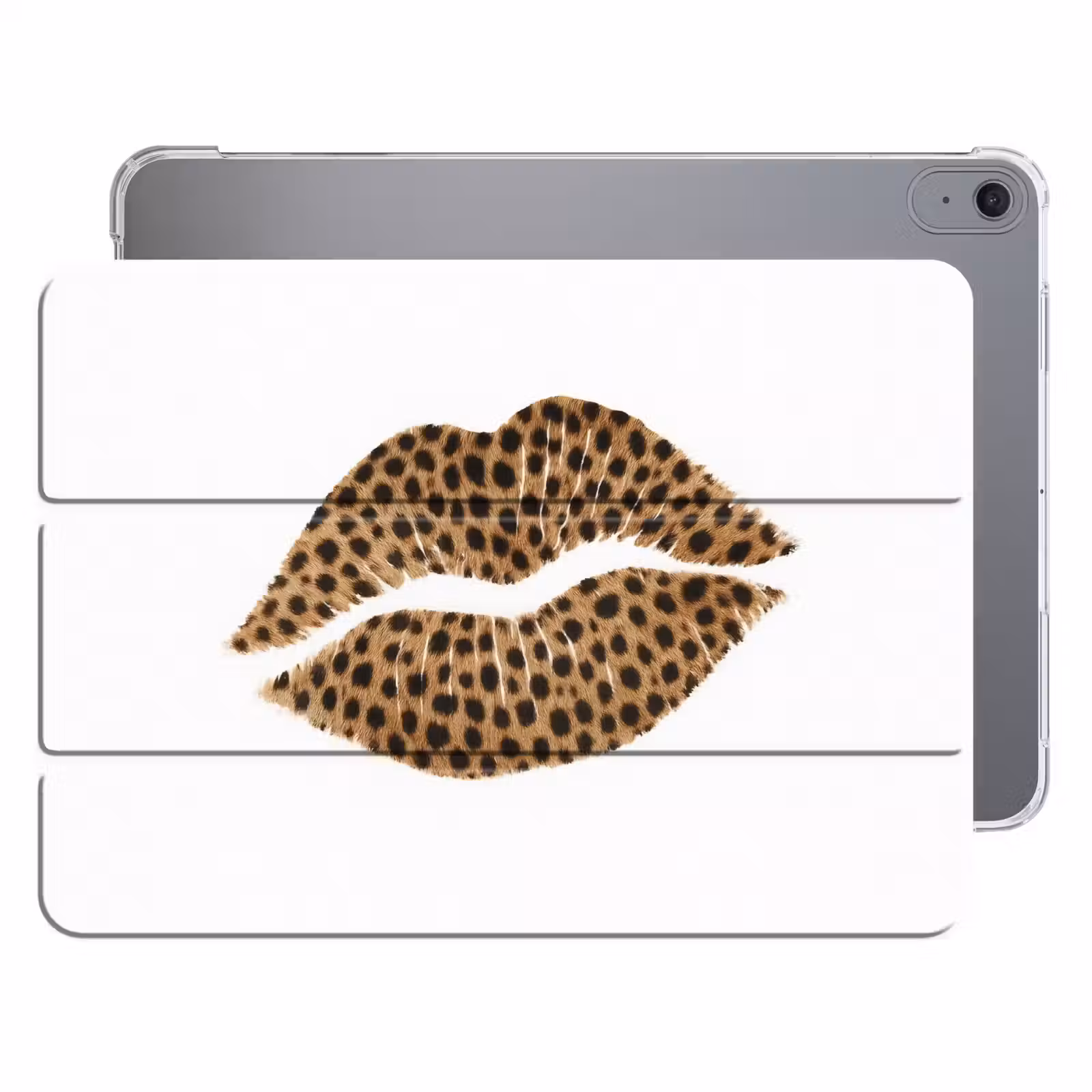 iPad hoes - Lip - Panterprint - Minimalistisch - Wit — 1