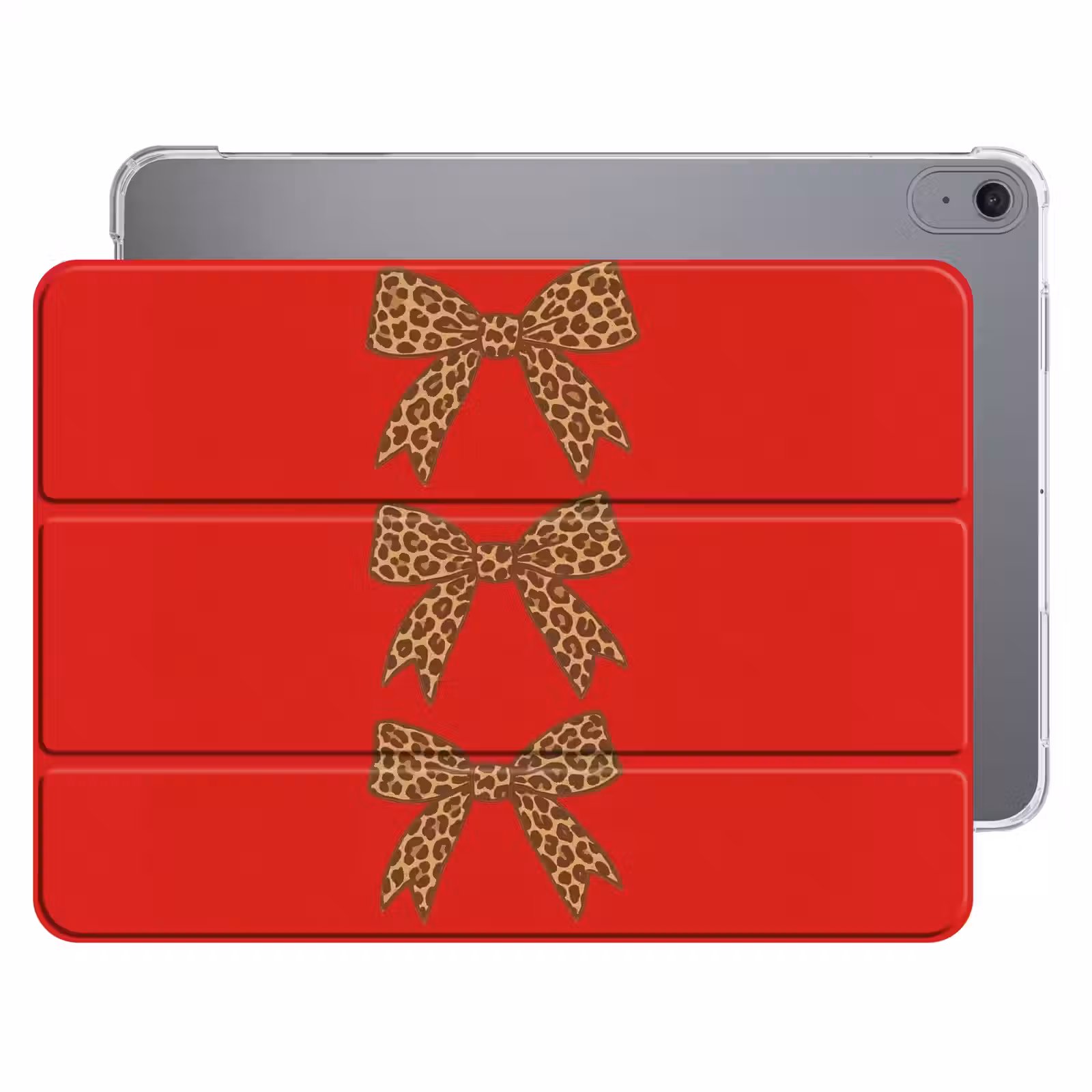 iPad hoes - Strikken - Panterprint - Rood — 1